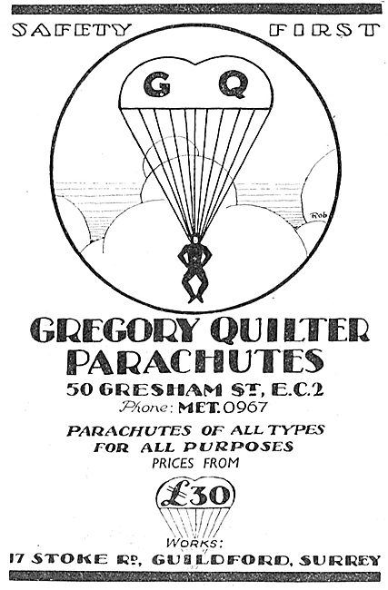 Gregory Quilter GQ Parachutes                                    