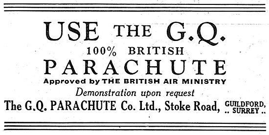 GQ Air Ministry Approved Parachutes                              