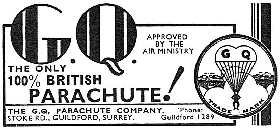 GQ 100% British Air Ministry Approved Parachutes                 