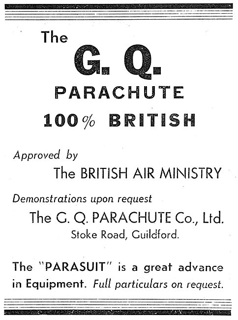 GQ Air Ministry Approved Parachutes - GQ Parasuit                