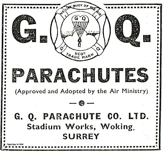 GQ Air Ministry Approved Parachutes                              