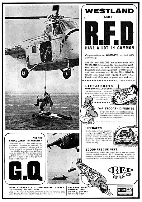 GQ RFD Parachutes & Sea Survival Equipment                       