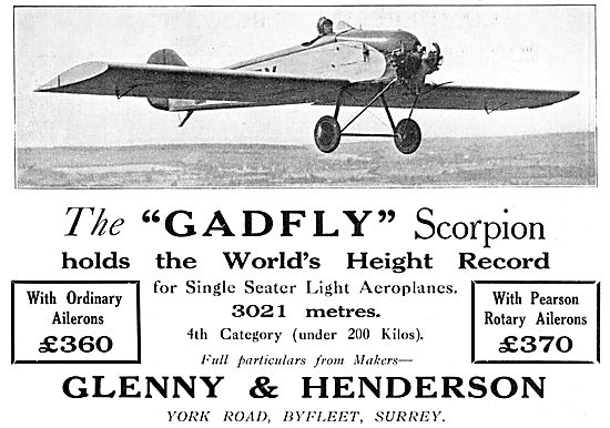 Glenny & Henderson Gadfly G-AAEY -  ABC Scorpion II Engine       