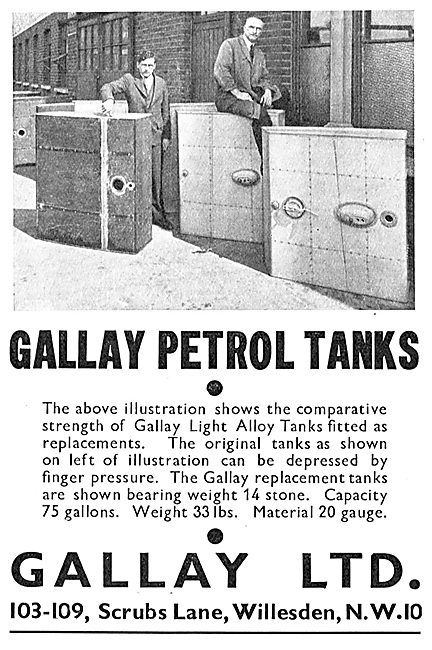 Gallay Aircraft Petrol Tanks                                     