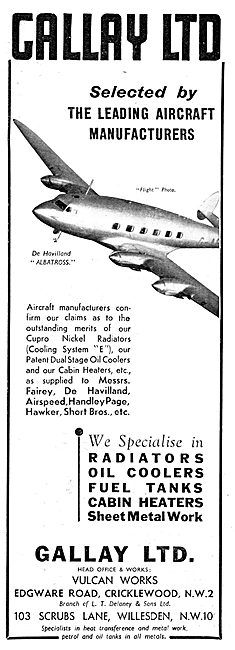 Gallay Aeroplane Radiators & Heat Exchange Components            