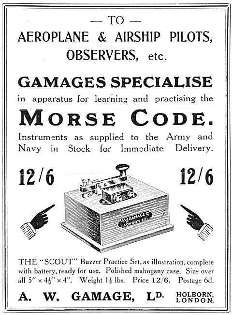 Gamages Morse Code Apparatus 1915                                