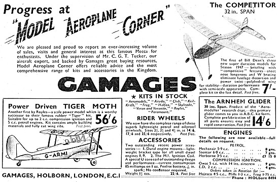 Gamages Model Aircraft Corner                                    
