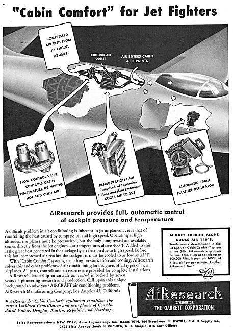 AiResearch Cabin Pressurization & Air Conditioning Systems       