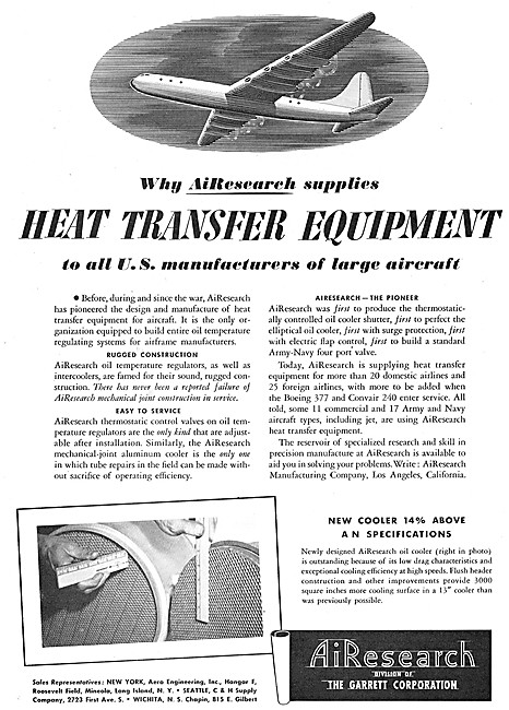 AiResearch Heat Transfer Equipment                               