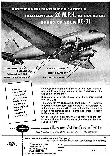 Garrett AirResearch Service Division DC-3 Conversions            