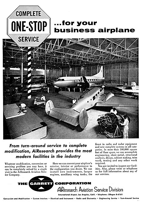 Garrett AirResearch Service Division Aircraft Modifications      