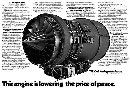 Garrett TFE Low Bypass Turbofan                                  