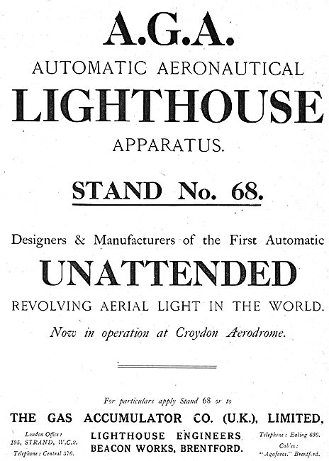 The Gas Accumulator Co - Aerial Lights For Aerodromes            