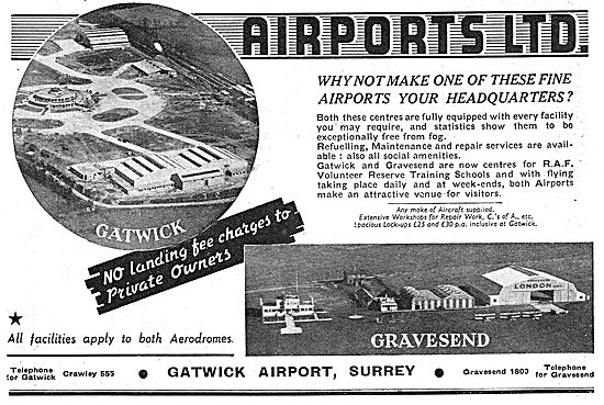 Airports Ltd. Gatwick Airport  No Landing Fees For Private Owners
