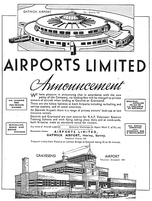 Airports Ltd. Gatwick Airport 1937                               