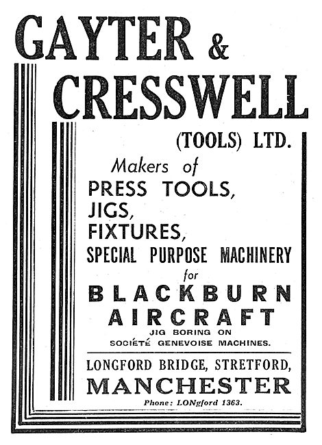 Gayter & Cresswell Press Tools, Jigs & Fixtures                  