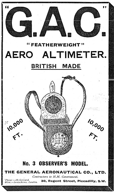 The General Aeronautical Comapny. GAC Aero Altimeter             