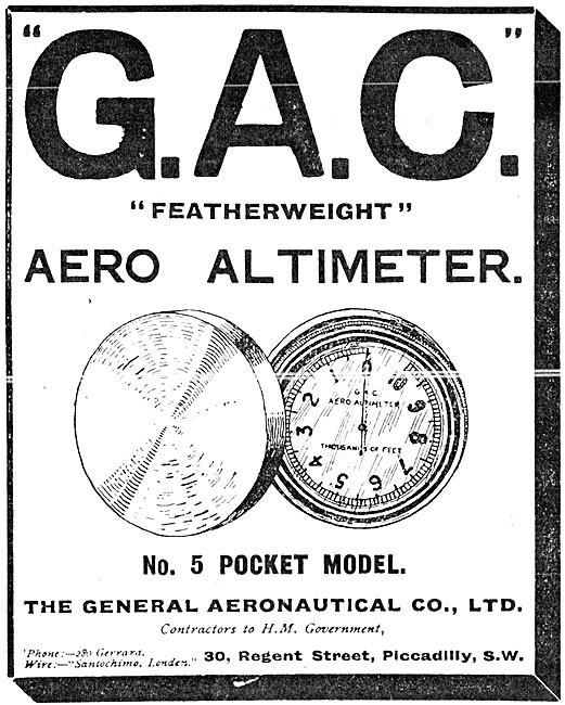 The General Aeronautical Comapny. GAC Aero Altimeter             