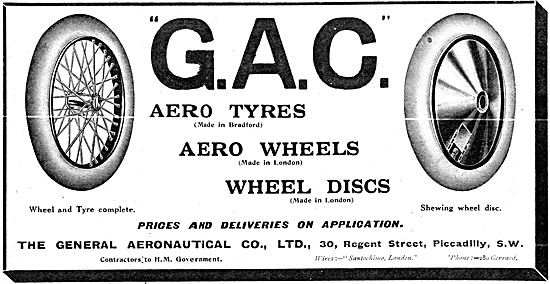 The General Aeronautical Comapny. GAC  Aero Wheels & Tyres       