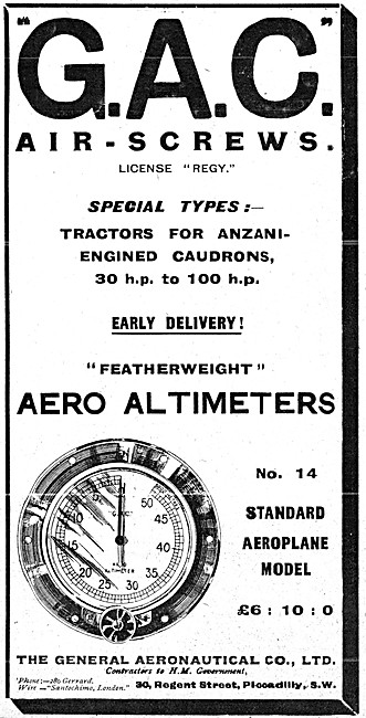 The General Aeronautical Comapny. GAC Altimeters                 