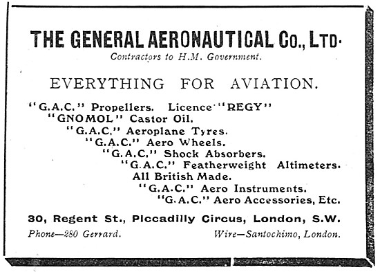 The General Aeronautical Co Ltd Aircraft Parts Stockists         