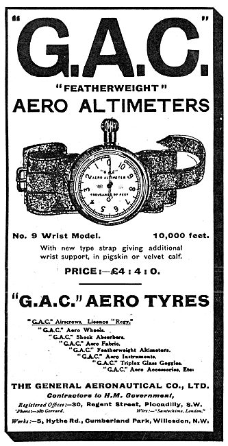 The General Aeronautical Co Ltd Aircraft Parts - Aero Tyres      