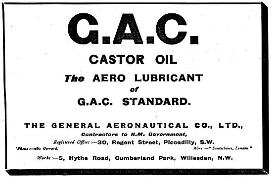 The General Aeronautical Co Ltd  - G.A.C. Castor Oil             