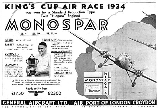 General Aircraft Monospar - King's Cup                           