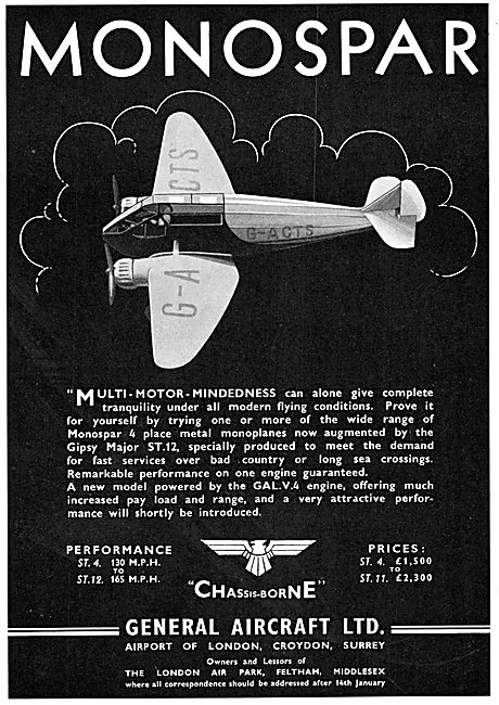 General Aircraft Monospar   G.A.L.V.4                            