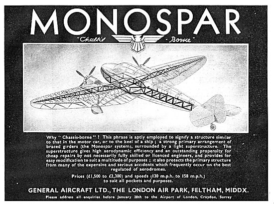 General Aircraft Monospar : Chassis-Borne                        