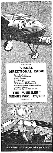 General Aircraft Jubilee Monospar: Visual Directional Radio      