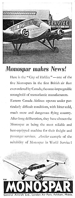 General Aircraft Monospar - City Of Halifax                      