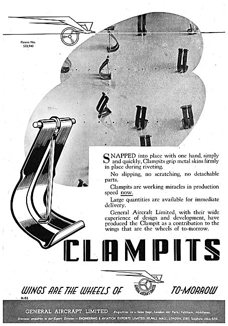 General Aircraft GAL Cox Rivets, Clamps & Distance Tubes         