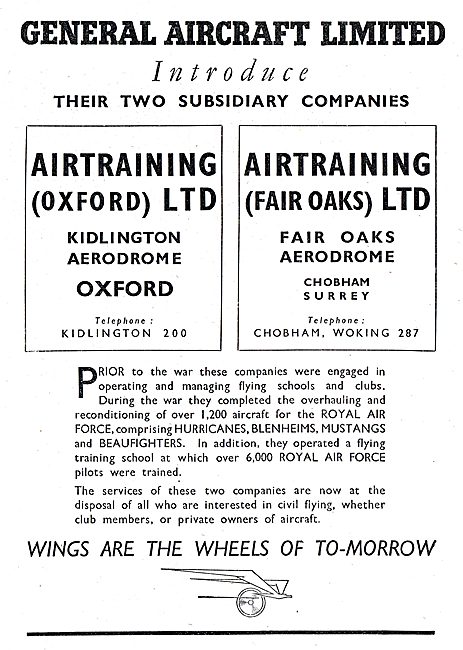 General Aircraft : Airtraining (Oxford)  Airtraining  (Fair Oaks)
