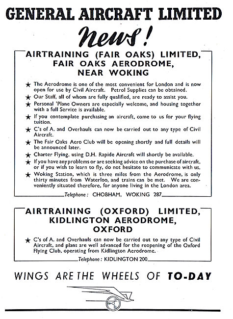General Aircraft GAL  Airtraining (Fair Oaks) - Oxford Kidlington