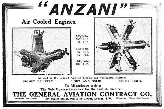 General Aviation Contractors - Anzani Aircraft Engines           