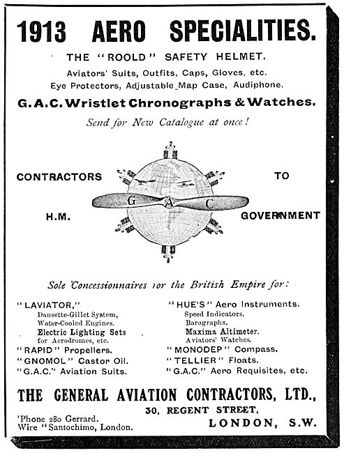 General Aviation Contractors - 1913 Aero Specialities            