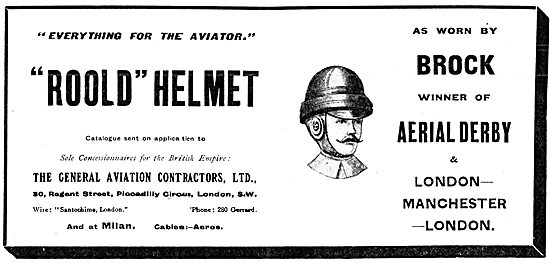G.A.C. General Aviation Contractors. Roold Helmet                