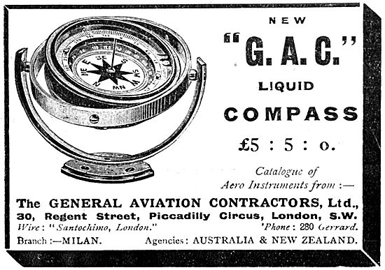 G.A.C. General Aviation Contractors. Liquid Compass              