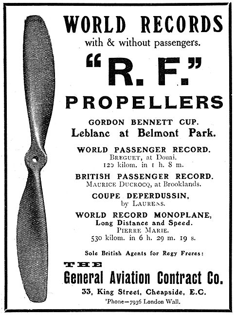 The General Aviation Contract Co. R.F.Propellers                 