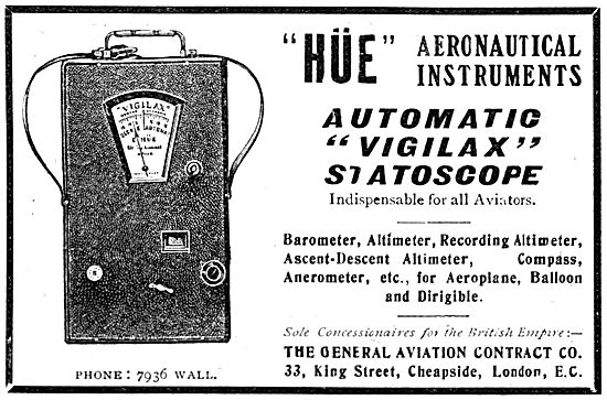 The General Aviation Contract Co HUE Automatic VIGILAX Statoscope