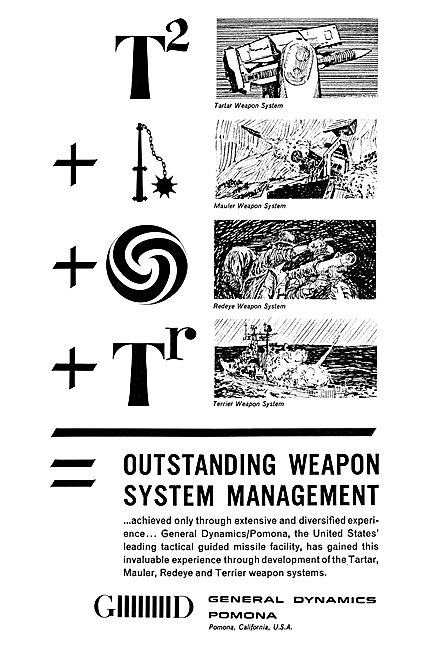 General Dynamics Tartar, Mauler Redeye & Terrier Weapons Systems 