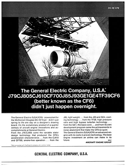 General Electric -  GE CF6 Aero Engine                           