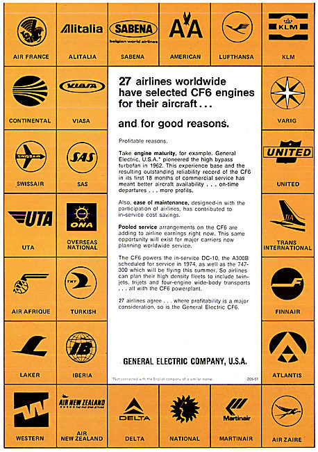 General Electric. GE Aero Engines 1973                           