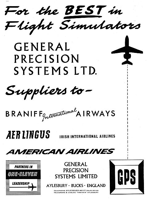 General Precision Systems. GPS Flight Simulators 1965            