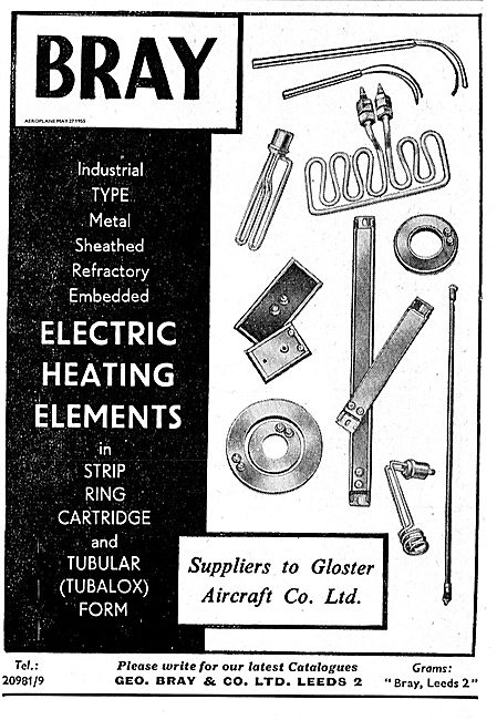 Bray Sheathed Electrical Heating Elements For Aircraft           