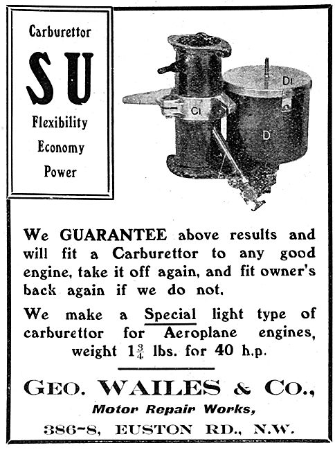 Geo Wailes & Co. S.U.Carburetters                                