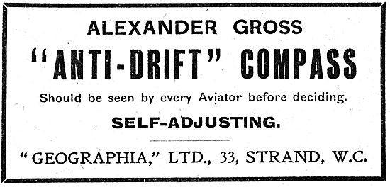 Alexander Gross Geographia Anti-Drift Aircraft Compasses         