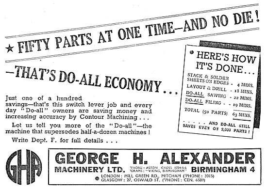 George Alexander Do-All Engineering Machinery                    