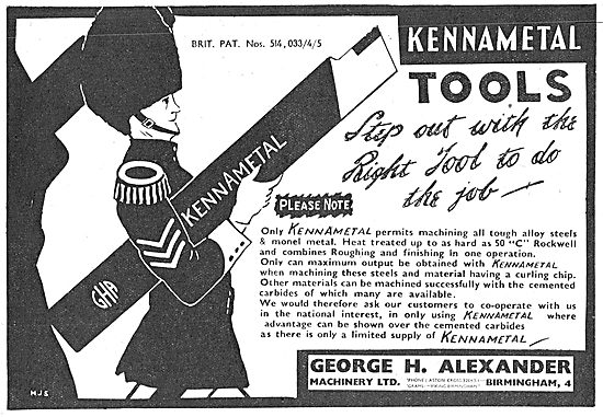 George Alexander Machine Tools. Kennametal                       